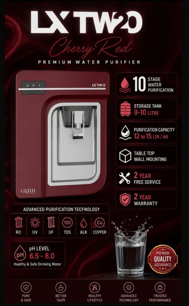 Home LX TW20 Cherry Red PREMIUM WATER PURIFIER